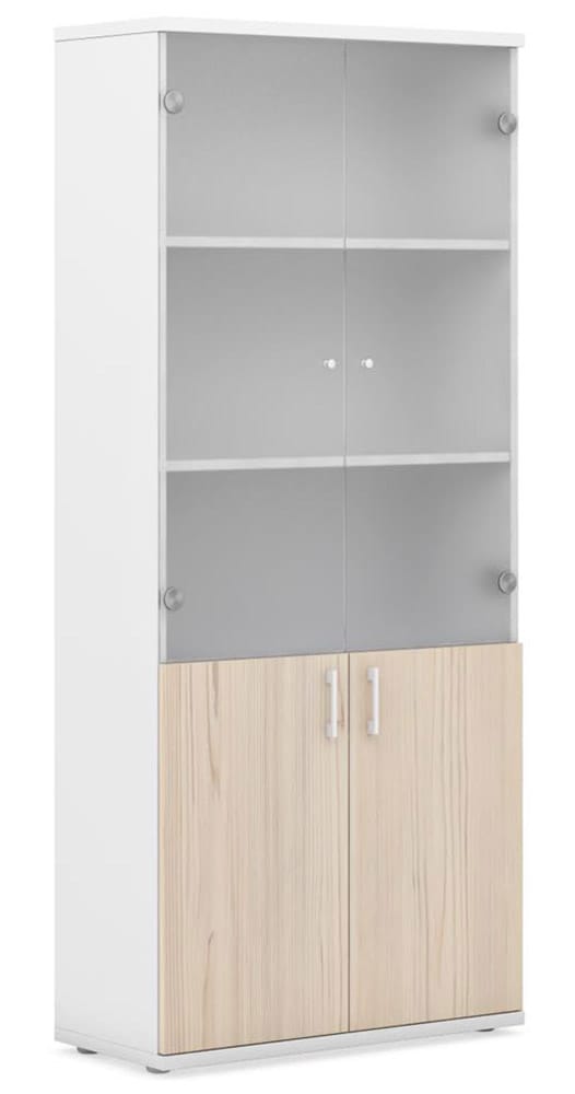 Шкаф комбинированный TARGET 2,05 м стекло прозрачное (Rovere)
